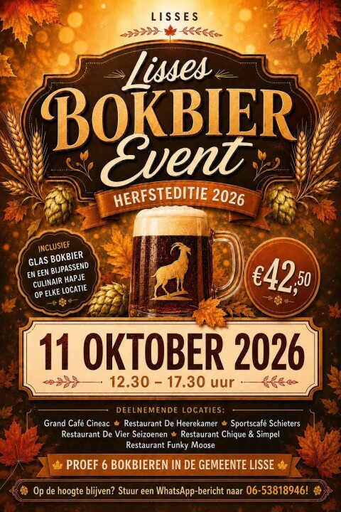 Lisses Bokbier event poster