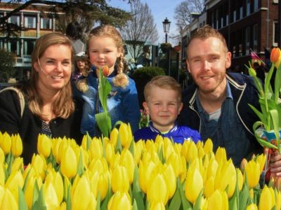 Tulpenpluktuin in Dorpshart Lisse